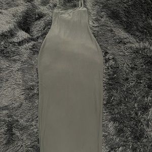 Black spandex midi dress